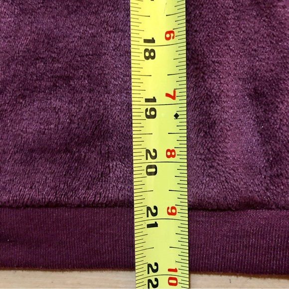 Gold Rush Crew Neck Long Sleeve Fleece Sweatshirt Maroon Top - Size XS - Picture 6 of 7